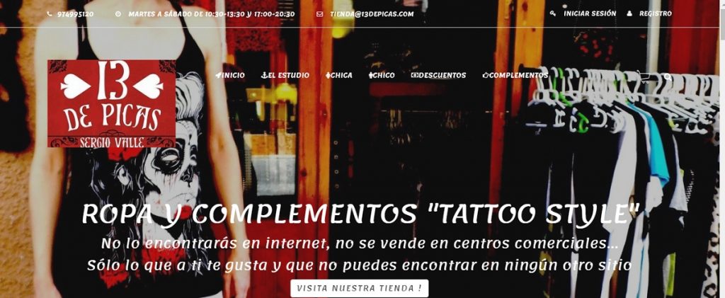 13depicas tienda ropa complementos tattoo diseño tatuaje