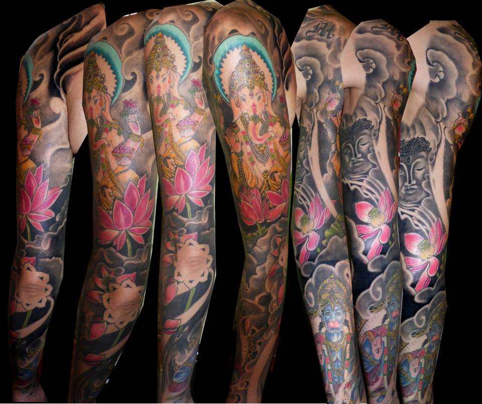 tattoo en brazo, tattoo hindú, tatuajes huesca, tattoos huesca, tatuaje huesca