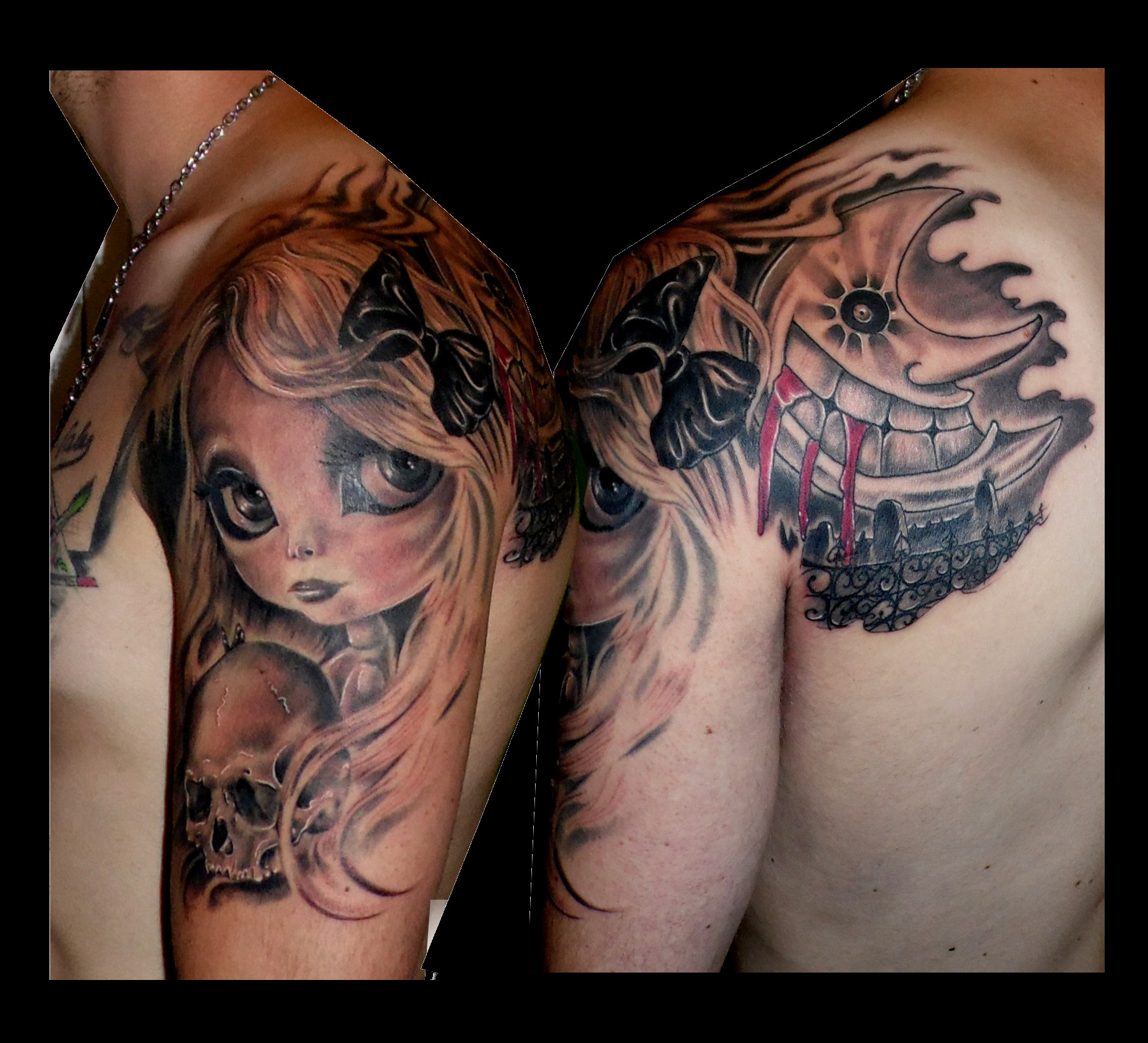 trecedepicas tattoo, tatuaje de muñeca,toy tattoo,tatuajes huesca, jaca tattoo, tatuajes en sombras