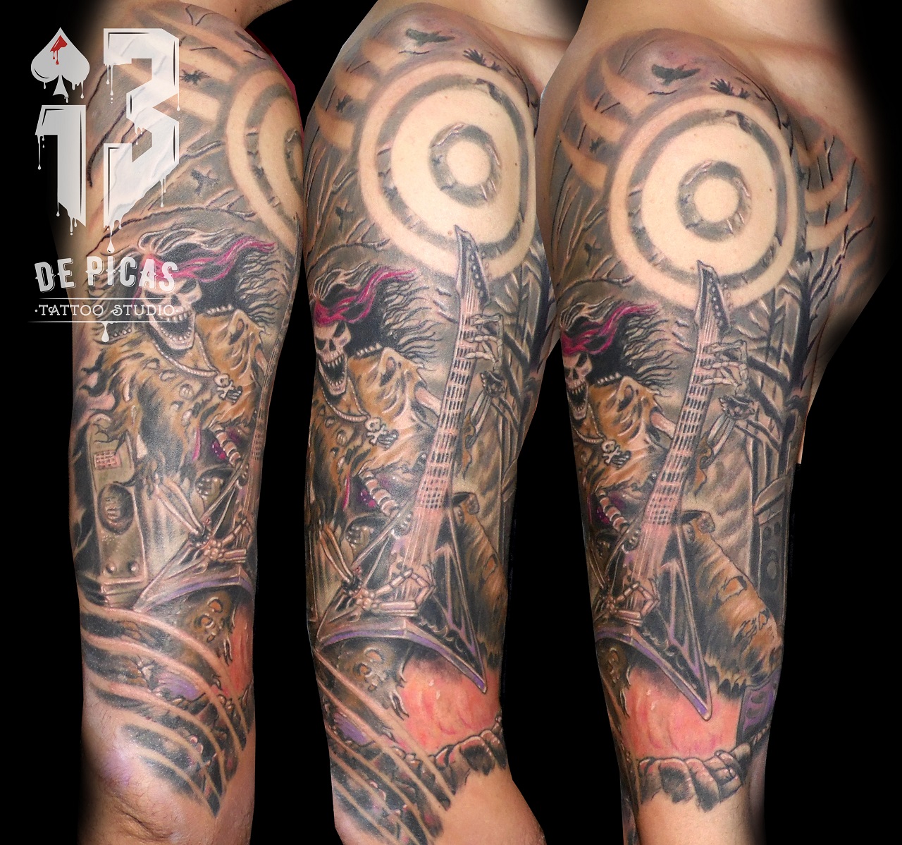 heavy metal tattoo skull tatuajes huesca jaca tattoo 13depicas trecedepicas spain españa tatuadores ilustracion
