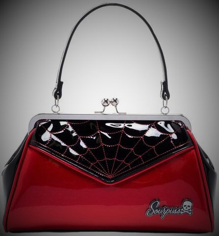 bolso mano araña spiderweb rojo brillante 13depicas ropa moda alternativa online 13depicas shop